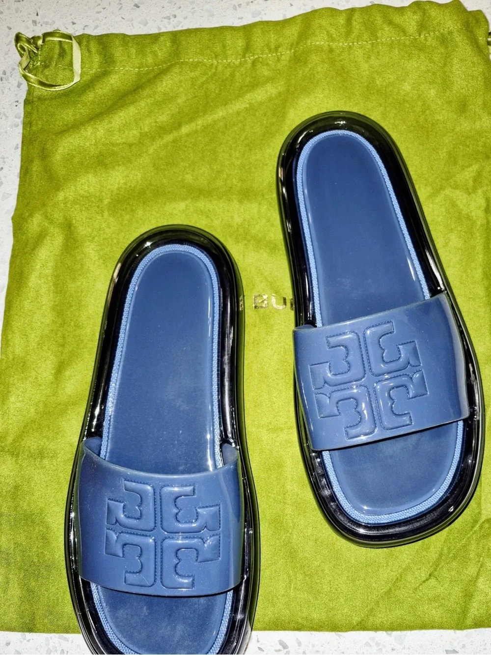 Tory Burch Women’s Blue Slide Sandals size 6
